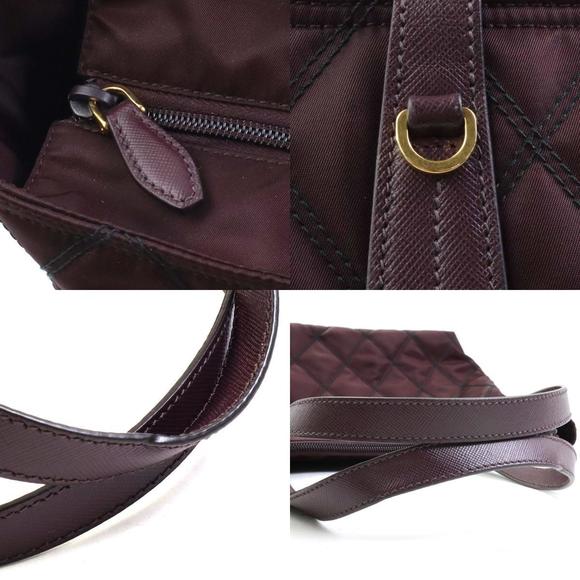 Prada Nylon Shoulder Bag Bordeaux - Picture 4 of 5